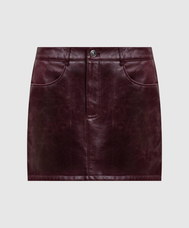 Ermanno Scervino Бордова шкіряна спідниця міні D490O301JGV