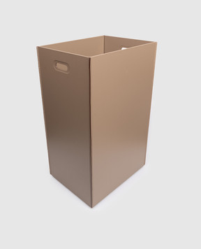 Treesseci Бежевий шкіряний кошик для білизни MERIDIEN MER63ATO