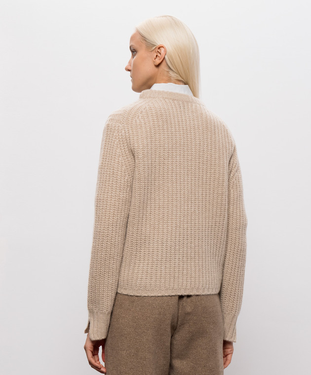 Allude Бежевий светр з кашеміру та шовку 26577091 зображення 4