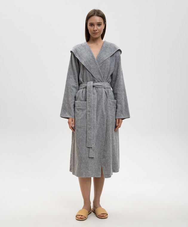 Hamam Серый махровый халат ASH LIGHT ASHLIGHTBATHROBE изображение 2