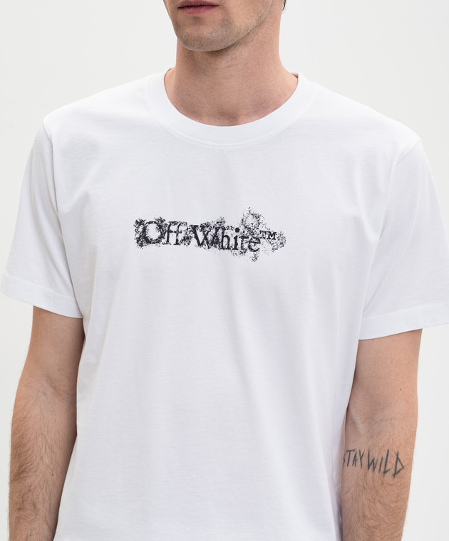 Off-White Біла футболка з принтом 44MAA027S26J007 зображення 5
