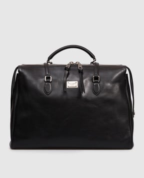 Dolce&Gabbana Чорна шкіряна сумка Vittoria з логотипом BB7845AW118