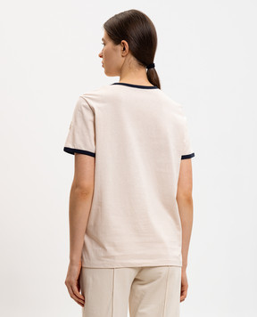 Moncler Бежева футболка з нашивкою логотипа L10938C0001989AUO