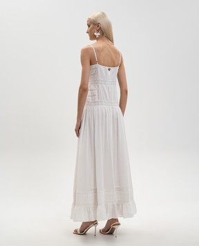 Twinset Белое платье с кружевом 261LM2HGG