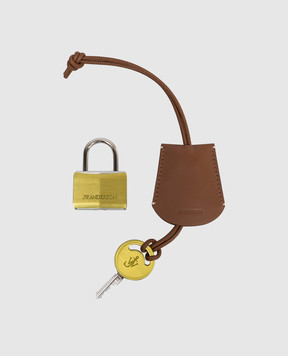 JW Anderson Коричневий брелок у вигляді навісного замка для сумки з логотипом AC0451FA0508w