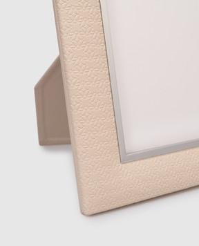 Giobagnara Бежева шкіряна фоторамка з візерунком SHP013E55
