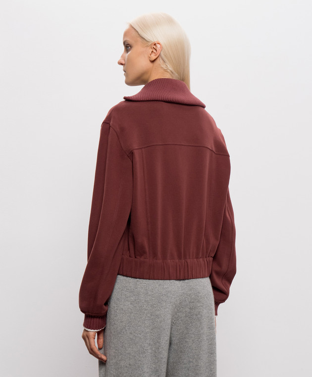 Brunello Cucinelli Бордовая спортивная куртка MN05NB2T06 изображение 3