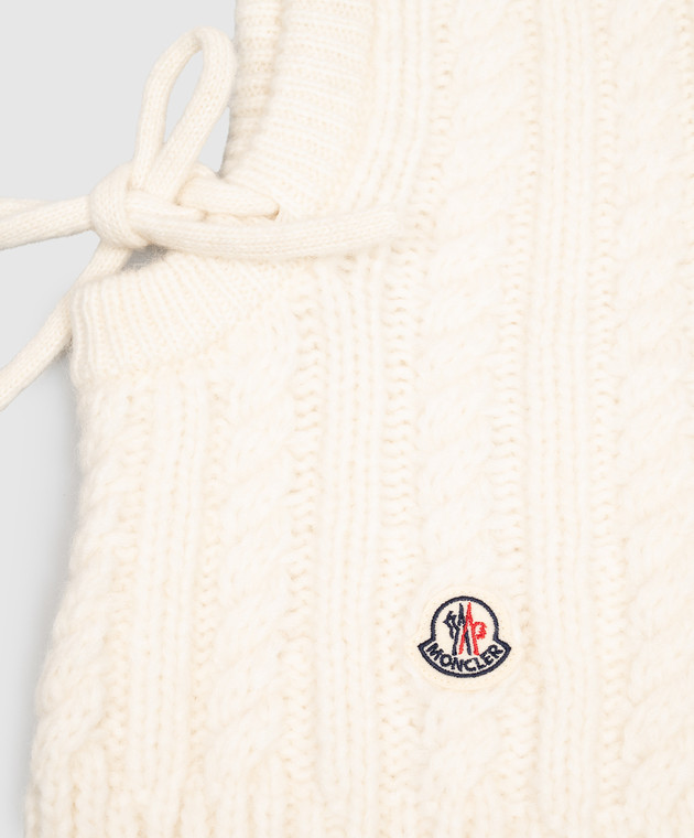 Moncler Капор з вовною кольору айворі L20933G00027N0403 зображення 4