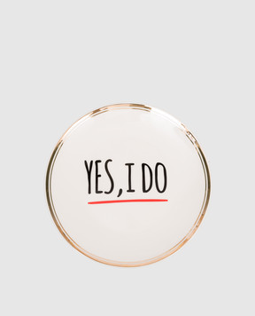 Bitossi Home Белая фарфоровая тарелка для хлеба Yes, I do FTB00009