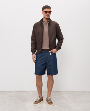 Doriani Cashmere Коричневе поло з шовком 18243299299