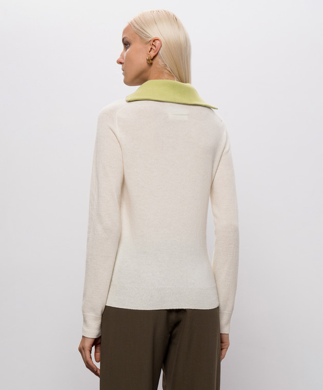Maison Margiela MM6 Джемпер кольору айворі з вовною S62HA0109M13343 зображення 4