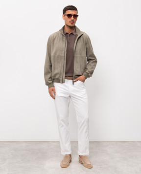 Cashmere&Whiskey Коричневое поло из хлопка M54268052