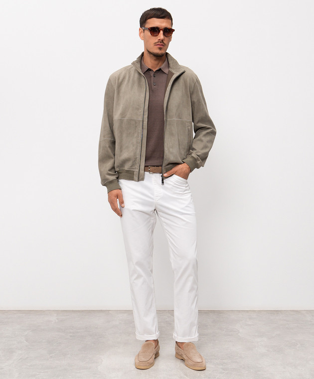 Cashmere&Whiskey Коричневе поло з бавовни M54268052 зображення 2