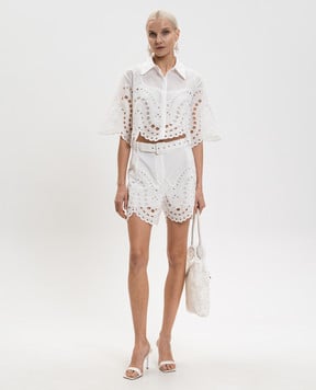 Charo Ruiz Белая укороченная блуза Storm 263200