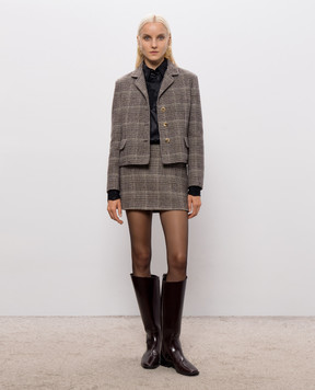 Ermanno Scervino Юбка мини из шерсти в клеточку D492O354ZLD