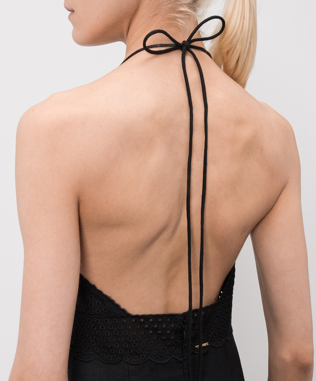Twinset Черное платье из льна 261TT2390 изображение 4