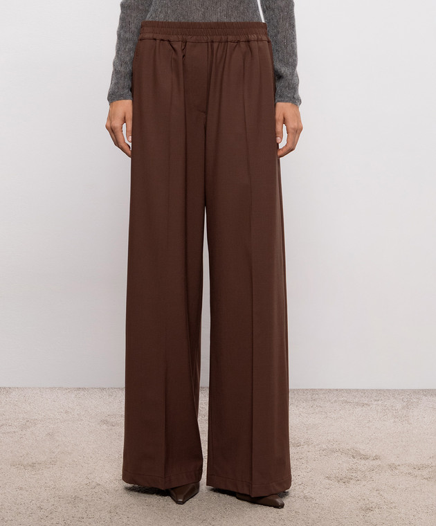 Brunello Cucinelli Коричневые брюки с шерстью M0W07P9002 изображение 3