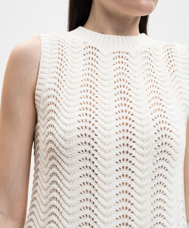 Loulou de Saison Топ Vittoria цвета айвори VITTORIA изображение 5