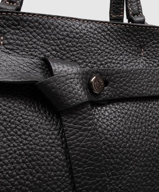Gianni Chiarini Черная кожаная сумка-тоут Miranda BS11887RNGFRSH изображение 4