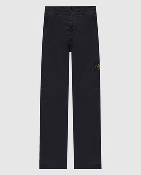 Stone Island Голубые брюки с патчем логотипа K2S153100035S0A10