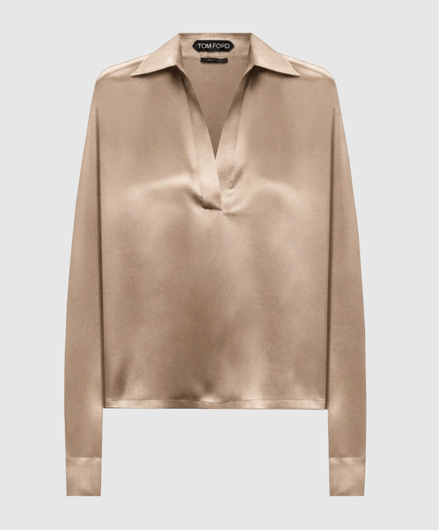 Tom Ford Бежевая блуза из шелка TS2144FAX1720