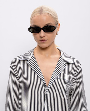 Linda Farrow Черные очки Laura с позолотой LFL1545C1SUN