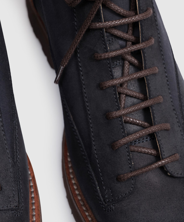 Brunello Cucinelli Черные комбинированные ботинки Urban Outdoor MZUANRW668 изображение 5