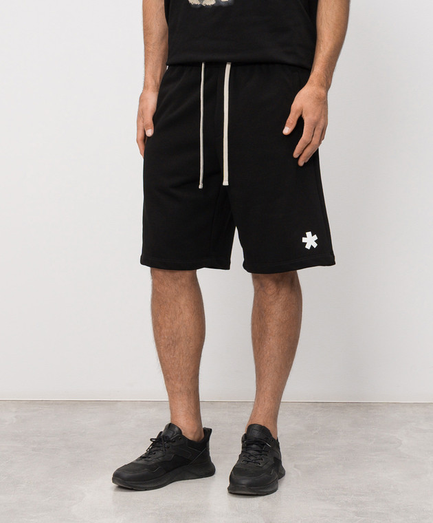 Comme des Fuckdown Черные шорты с эмблемы принт FMS6CFABM01905 изображение 3