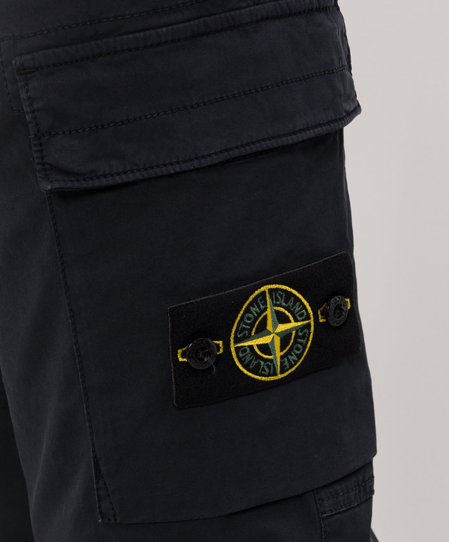 Stone Island Синие джоггеры с логотип патч L2S153100031S0A10 изображение 5
