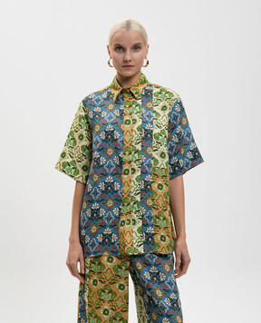 Alemais Рубашка Ali Spliced из льна в стиле пэчворк 6196T