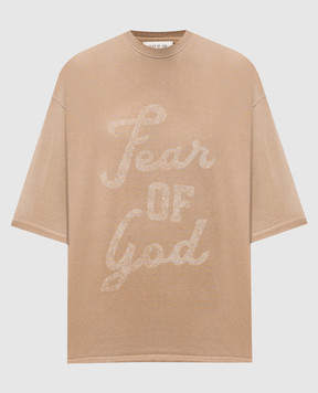 Fear of God Коричневая футболка с принтом логотипа FG9M109964HWJ