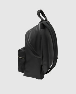 Palm Angels Чорний шкіряний рюкзак з логотипом PMNB015F22LEA009