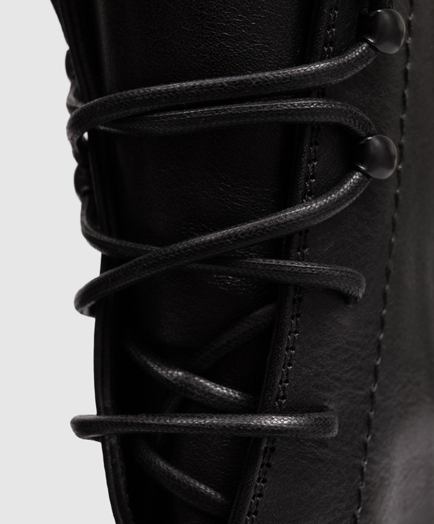 Ann Demeulemeester Черные кожаные ботинки Henrica B0010057LT047 изображение 5