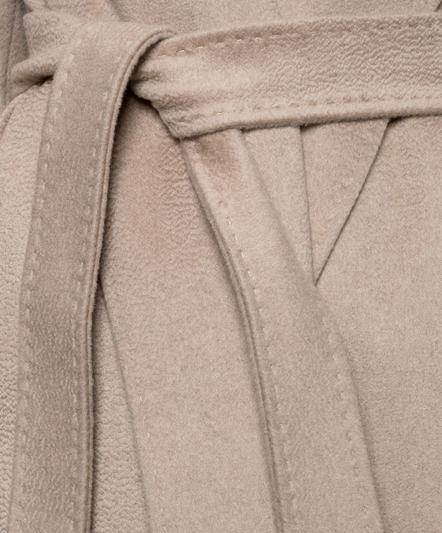 Max Mara Бежевое пальто ARDEA на запах из шерсти MSTARDEA изображение 5