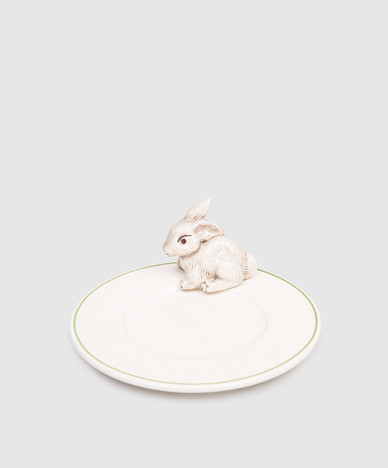 Белая керамическая тарелка для хлеба White Rabbits