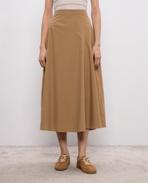 Max Mara Weekend Коричневая юбка миди ZATTERA WKDZATTERA