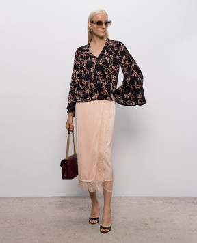 Twinset Розовая юбка с кружевом 262TP2123