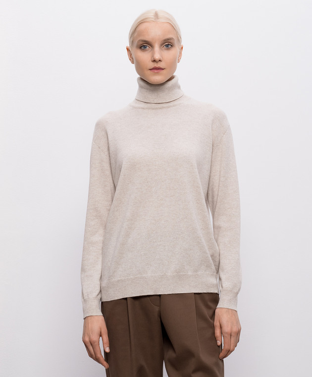 Brunello Cucinelli Бежевый гольф из кашемира M12150103P изображение 3