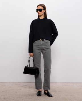Jil Sander Черный лонгслив с принтом логотипа J02GC0174J20348
