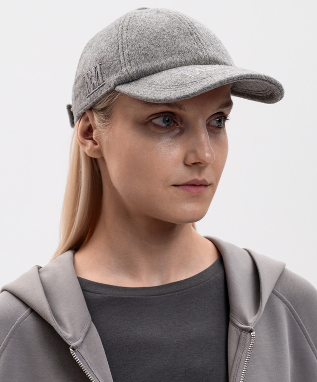 Max Mara Сіра кепка LANCIA з кашеміру MXALANCIA зображення 2