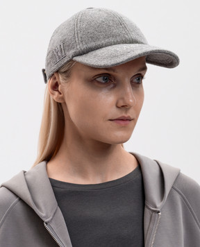 Max Mara Серая кепка LANCIA из кашемира MXALANCIA