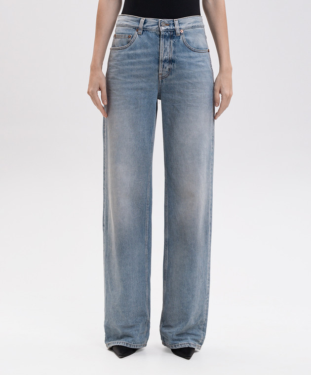 Saint Laurent Голубые джинсы с эффектом потертости 873662Y863O изображение 3