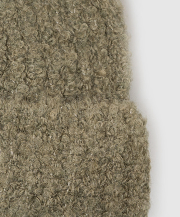 Maison Margiela MM6 Зеленая шапка с нашивкой S62TB0009M13342 изображение 4