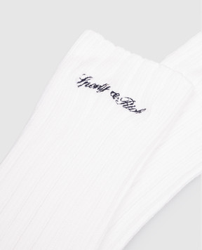 Sporty & Rich Білі шкарпетки з вишивкою логотипа AC099710326WH01