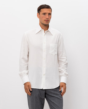 Brunello Cucinelli Белая рубашка в узор MY6370621