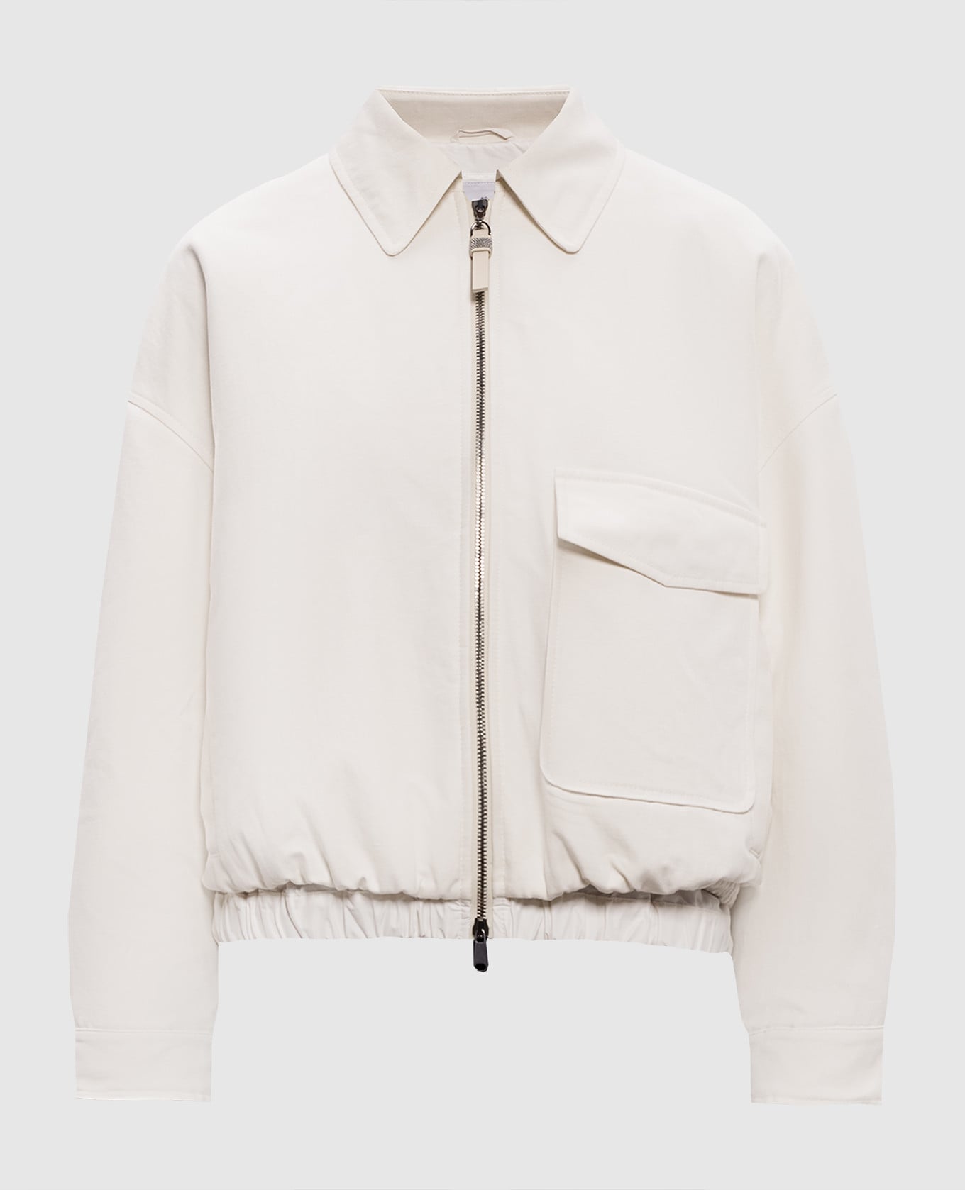 Белая куртка с льном