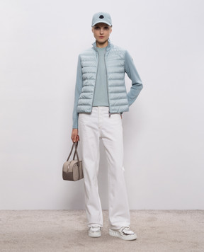 Moncler Блакитна футболка з логотипом L10938C0000889AZ0