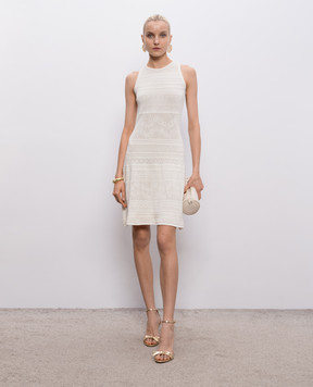 Twinset Сукня кольору айворі у візерунок 261TT3291