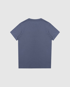 Brunello Cucinelli Дитяча синя футболка з принтом Water B0B13T193C