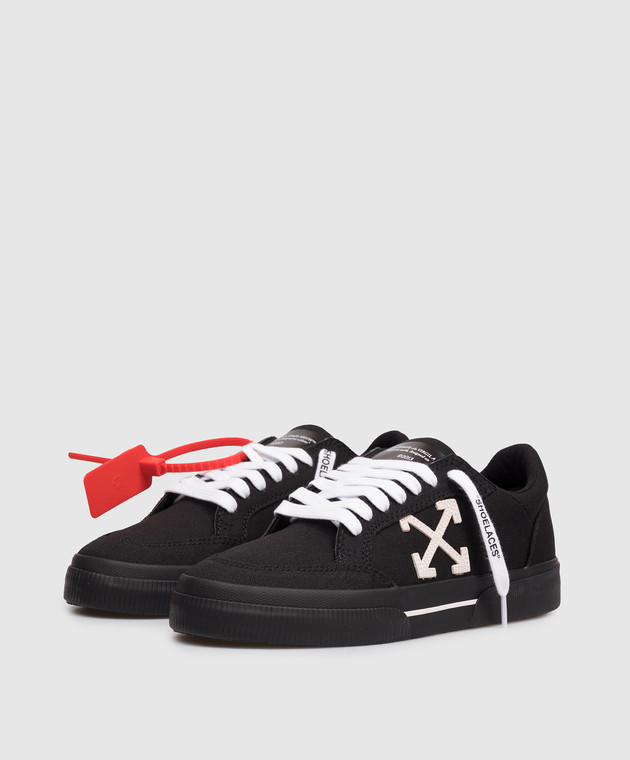 Off-White Черные кроссовки Vulcanized OWIA288C99FAB003 изображение 2